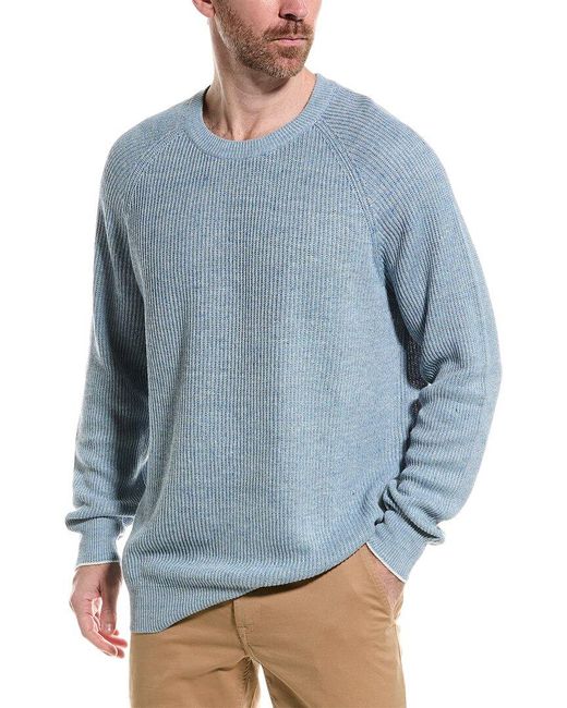 Brunello Cucinelli Blue Linen-blend Sweater for men