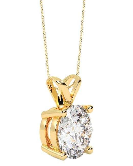 Lab Grown Diamonds Metallic 14k 4.00 Ct. Tw. Lab-grown Diamond Necklace