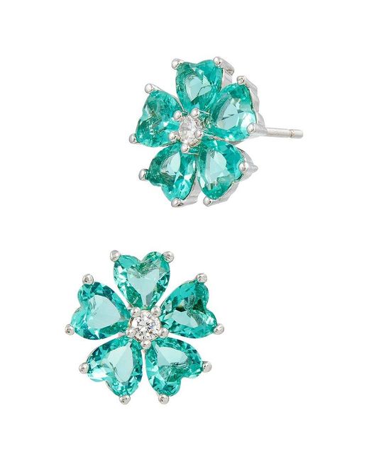 Savvy Cie Green Cz Earrings