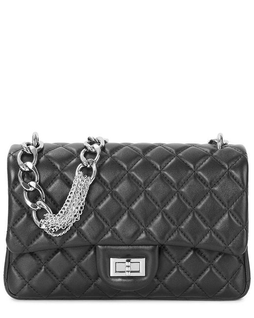 Tiffany & Fred Paris Black Tiffany & Fred Elegant Quilted Leather Chain Shoulder Bag