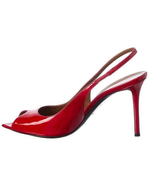 Giuseppe Zanotti Red Intrigo 90 Patent Slingback Sandal