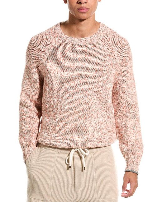 Brunello Cucinelli Pink Wool & Cashmere-blend Sweater for men