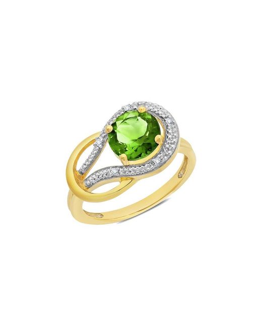MAX + STONE Green Max + Stone 10k 2.30 Ct. Tw. Diamond & Peridot Eternity Ring