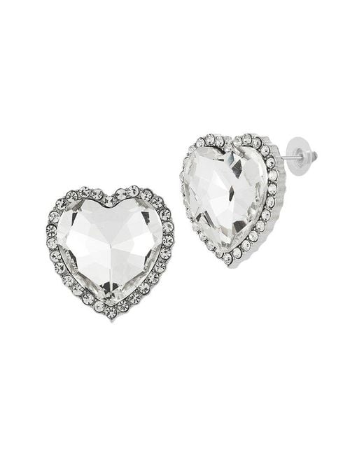 Sphera Milano White Plated Cz Earrings
