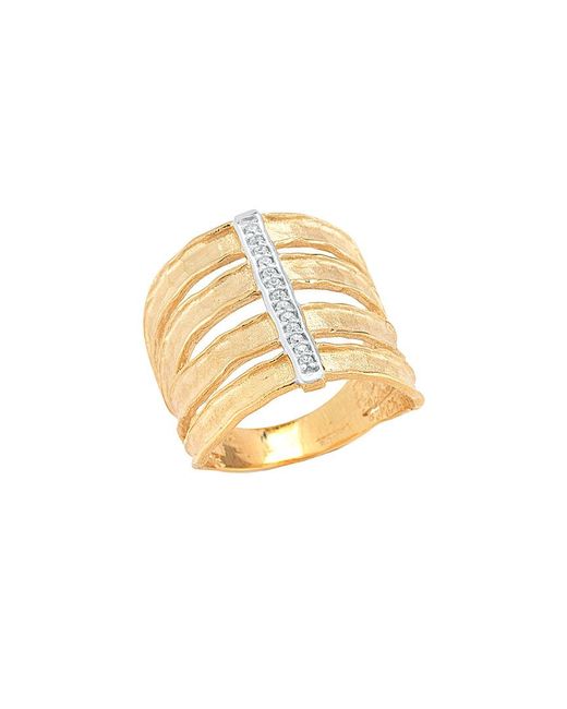 I. REISS Metallic 14k 0.08 Ct. Tw. Diamond Cuff Ring