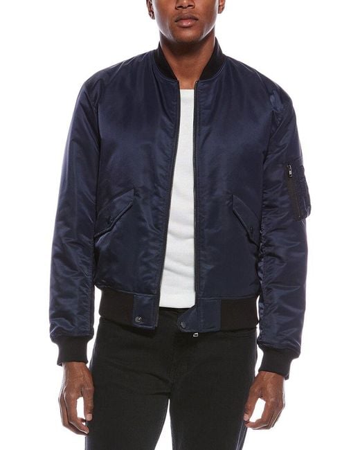 Theory Blue Flight Bomber Jacket for men