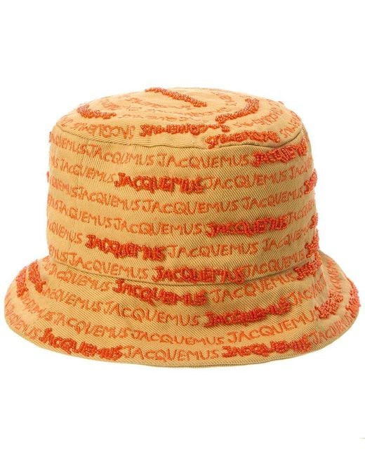 Jacquemus Orange Le Bob Bordado Hat