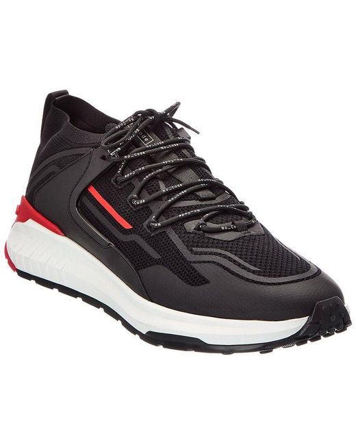 Tod's Black Leather & Canvas Sneaker for men