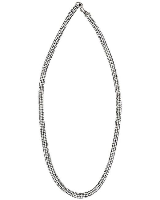 Swarovski Crystal Bolster Palladium Plated Necklace in Metallic | Lyst