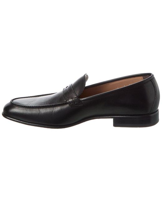 Ferragamo Black Leather Loafer for men