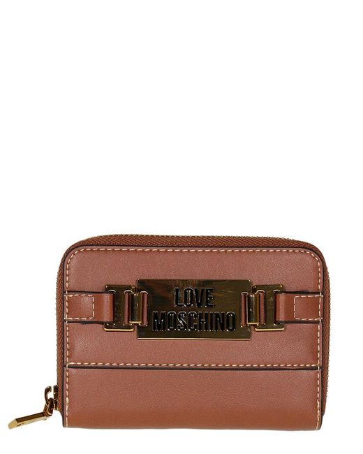 Love Moschino Brown Leather Wallet