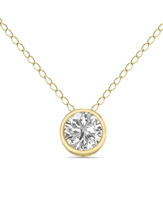 Lab Grown Diamonds Metallic 14k Lab Grown Diamond Necklace