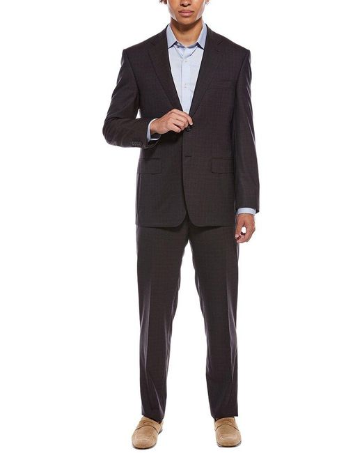 Canali Black 2Pc Wool Suit for men