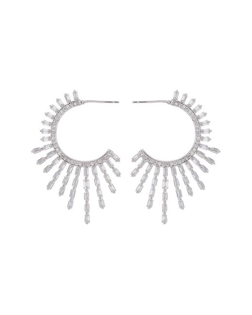 Eye Candy LA White Luxe Collection Cz Avah Loop Drop Earrings