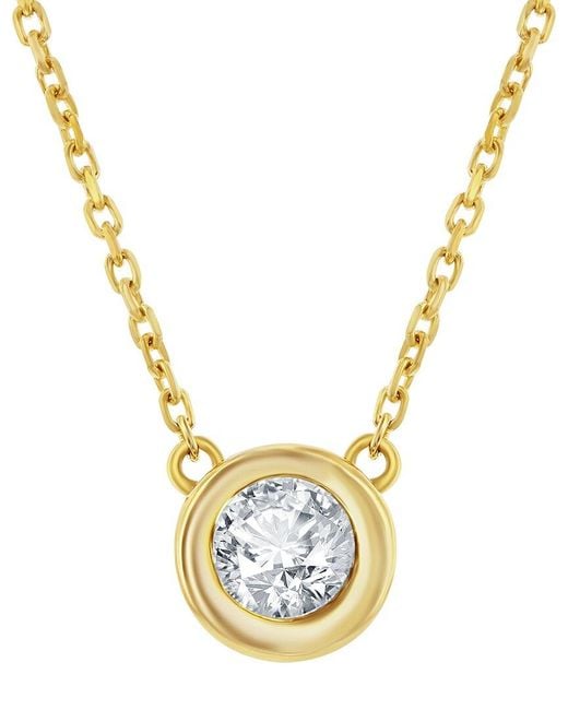 Jewels by Viomo Metallic 14k 1.38 Ct. Tw. Diamond Solitaire Pendant