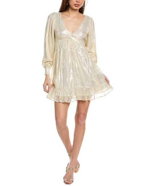 Saltwater Luxe Natural Lurex Mini Dress