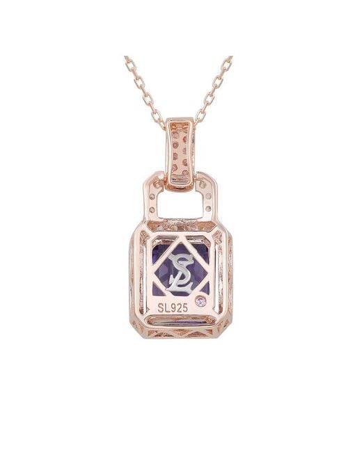Suzy Levian CZ Jewelry Pink Suzy Levian Silver Cz Pendant
