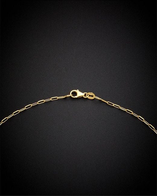 Italian Gold Black 14k Paperclip Chain Necklace