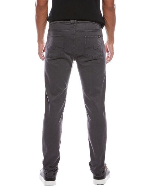 7 For All Mankind Black Slimmy Tapered Pant for men