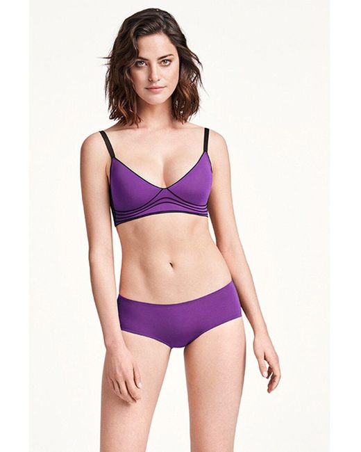 Wolford Purple Cara Beach Triangle Bikini