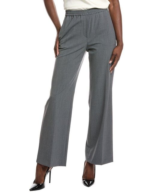 Weekend by Maxmara Gray Petra Wool-Blend Trouser