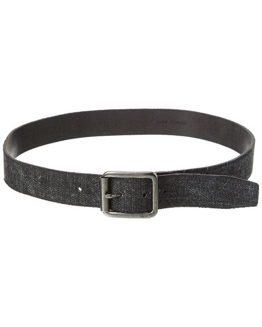 John Varvatos Black Star U.s.a. Inlaid Leather Belt for men