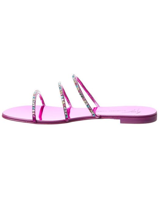 Giuseppe Zanotti Pink Roll Sandal