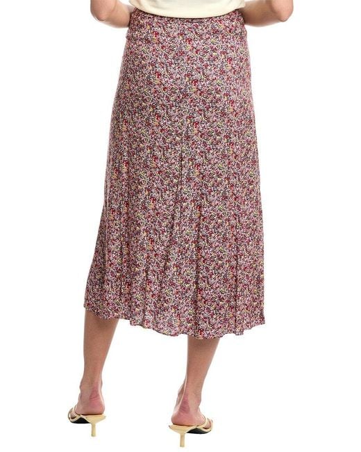 Zadig & Voltaire Pink June Midi Skirt