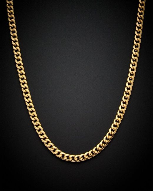 Italian Gold Black 14k Miami Cuban Necklace