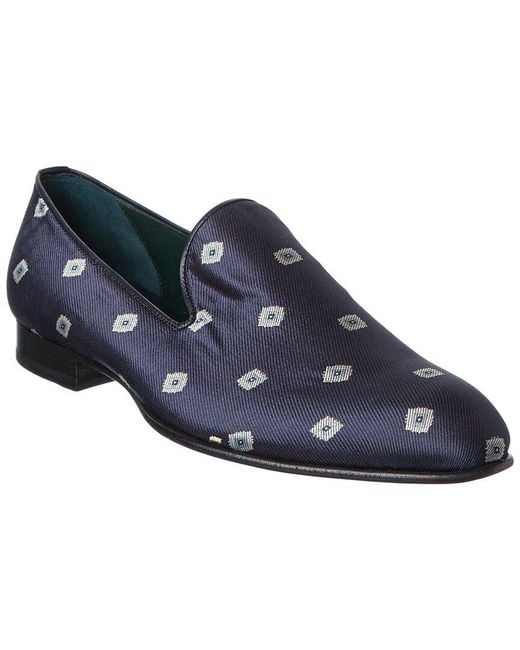 Brioni Blue Geo Print Evening Loafer for men