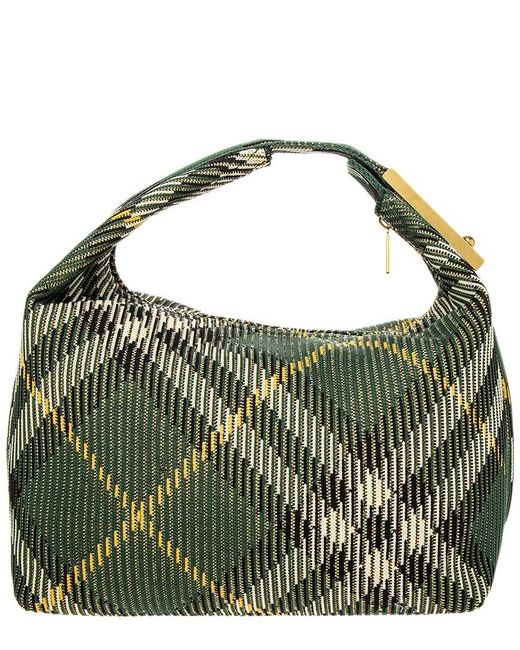 Burberry Green Peg Medium Duffel Bag