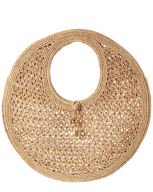 Jacquemus Metallic The Spiaggia Raffia Round Circle Bag