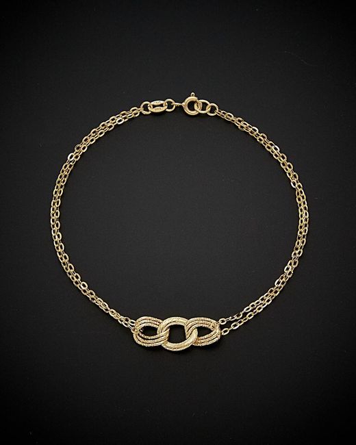 Italian Gold Black 14k Double Strand Bracelet