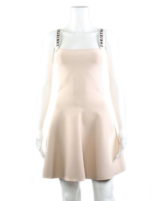Dior Synthetic Beige Logo Strap A-line 