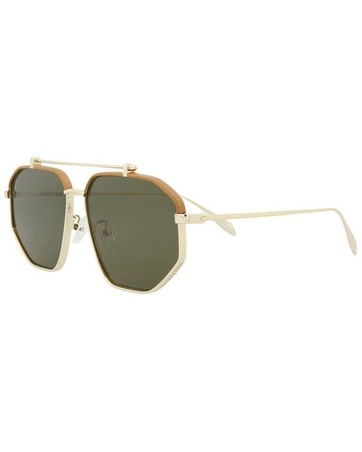 Alexander McQueen Green Am0337s 60mm Sunglasses