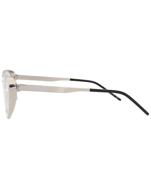 Saint Laurent Metallic Gucci 57Mm Optical Frames