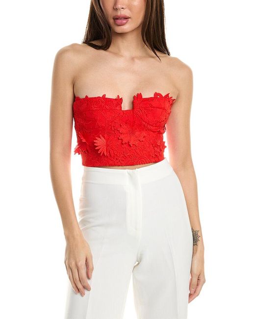Bardot Red Brias Lace Bustier
