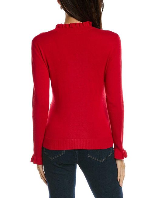 Hannah Rose Red Evie Cashmere-blend Sweater