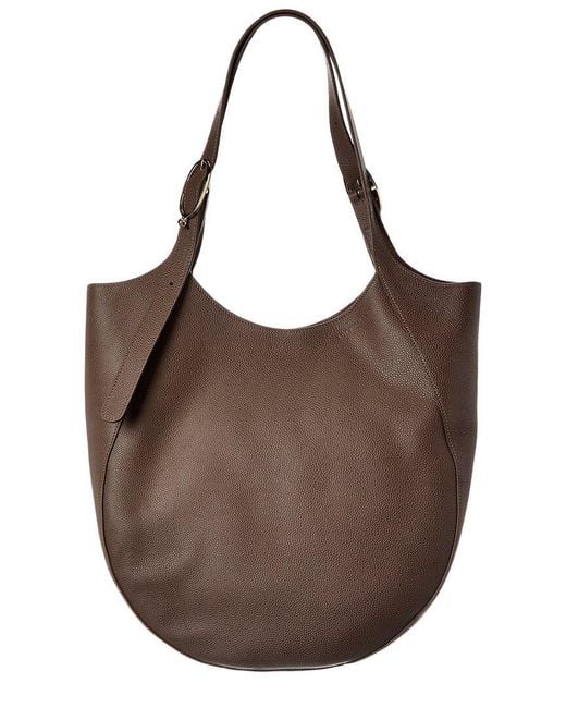 Longchamp Brown Le Foulonné Extra Large Leather Tote