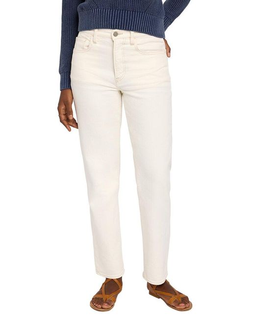 Faherty Brand White Denim Slim Straight