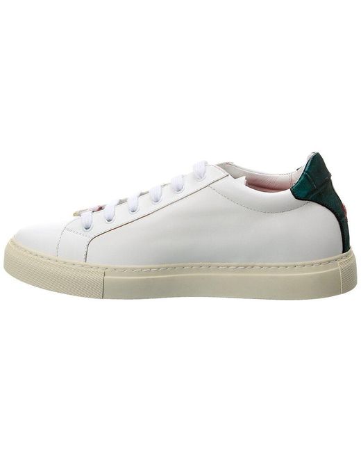 Isaia White Leather Sneaker for men