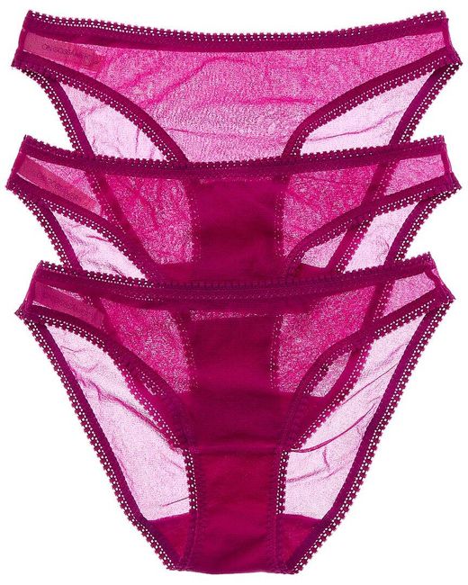 On Gossamer Pink Set Of 3 Bikini