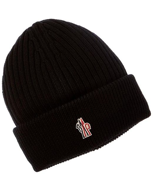 Moncler Black Wool Hat for men