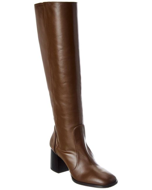 Stuart Weitzman Brown Nola Leather Knee-High Boot