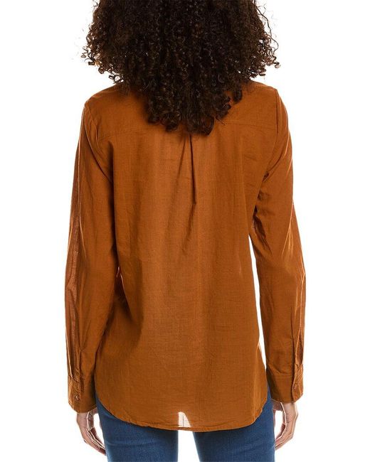 Michael Stars Orange Joanna Button-down Shirt