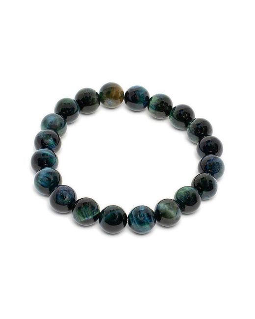 jean claude Black Jewelry Tiger Eye Bead Stretch Bracelet for men