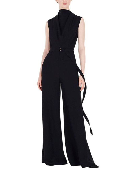 Adam Lippes Blue Blythe Silk Jumpsuit