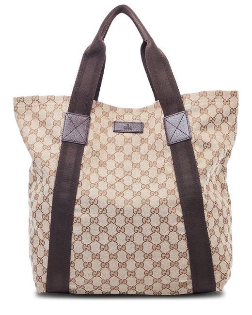 Gucci Pink Gg Canvas Original Tote (Authentic Pre-Loved)