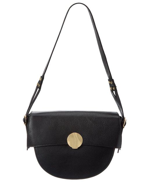 Italian Leather Shoulder Bag in Black Lyst