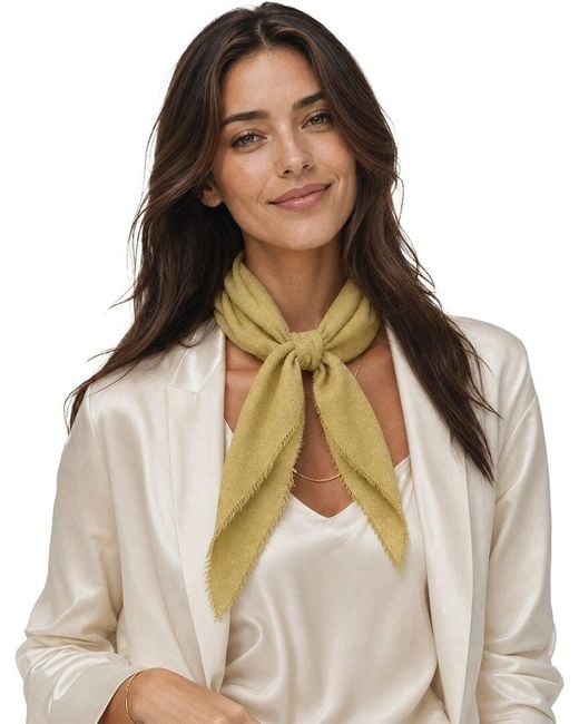 Blue Pacific Multicolor Solid Cashmere-Blend Neckerchief